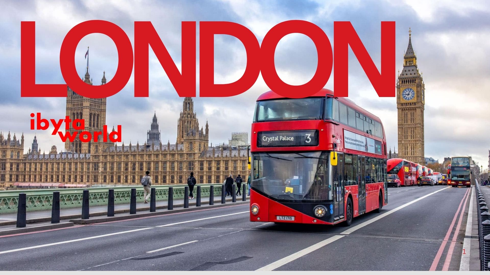 London — Big Ben and iconic red bus